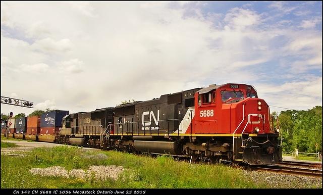 CN 148 CN 5688 IC 1036 Woodstock Ontario June 25 2015