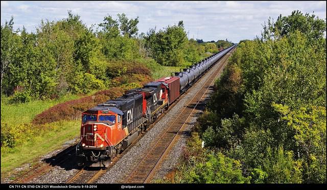 CN 711 CN 5740 CN 2121 Woodstock Ontario 9-18-2014