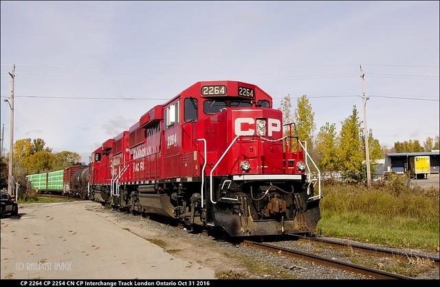 CP 2264 CP 2254 CN CP Interchange Track London Ontario Oct 31 2016