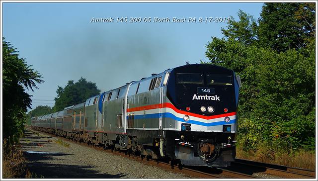 Amtak 145 North East PA 8-17-2011