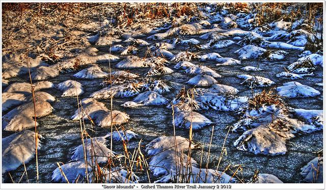"Snow Mounds" - Oxford Thames River Trail 1-2-2011