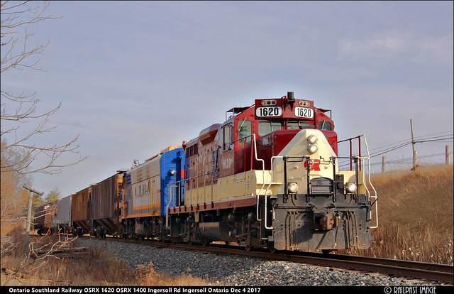 Ontario Southland Railway OSRX 1620 OSRX 1400 Ingersoll Rd Ingersoll Ontario Dec 4 2017