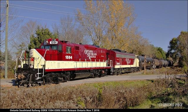 Ontario Southland Railway OSRX 1594 OSRX 6508 Putnam Ontario Nov 7 2016