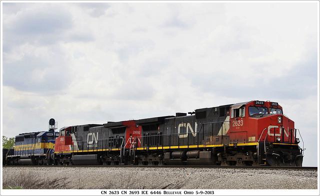 CN 2623 CN 2693 ICE 6446 Bellevue Ohio 5-9-2013