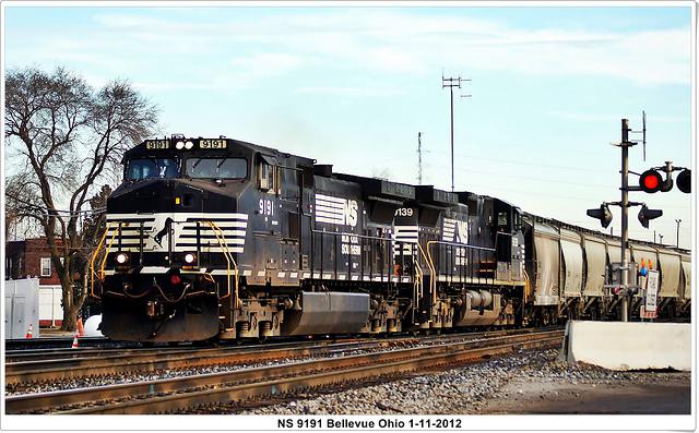 NS 9191 NS 9139 Bellevue Ohio 1-11-2012
