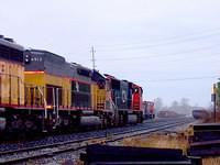 LTEX 4912 tunnel motor - ex UP on a wb through Ingersoll Ontario 09:15 10-25-04