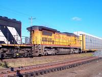 UP 1852 trails CN 5327 on 271 Ingersoll Ontario 11-12-04