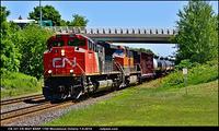 CN 331 CN 8827 BNSF 1104 Woodstock Ontario 7-5-2014