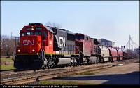 CN 385 CN 5468 CP 9553 INgersoll Ontario 4-27-2014