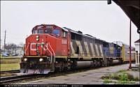 CN 5550 CSX 8727 Ingersoll Ontario 11-6-2014