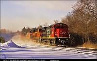 CN 710 CN 2006 BNSF 6825 Santa Fe 633 Beachville Ontario 11-20-2014