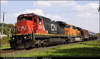 CN 729 CN 2121 BNSF 8254 Ingersoll Ontario 9-29-2014 @railpast.com