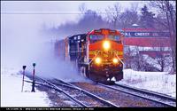 CN U72091 2-26-2014 - BNSF4350 CSXT7743 BNSF7628 Ingersoll Ontario