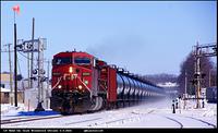 CP 9660 Oil Train Woodstock Ontario 3-2-2014