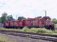 5 little engines all in a row Woodstock 8-6-04