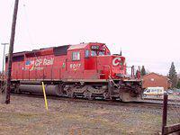 CP 6017 after a altercation with a transport truck, Galt Sub, Woodstock, Ontario 4/2/04