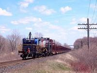 The end of the CWR train hops along the Galt sub Zorra 4/14/04