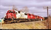 SOO 6027 CP 6229 CP 8500 CP 2265 CP 2222 Hwy 2 Woodstock Ontario March 25 2016