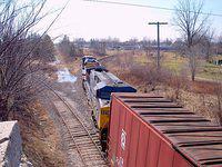 CSX 4764 on the wye approaching the CN yard