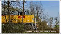 UP 8768 & EMD water tower London Ont 4-20-2012