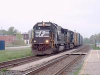 NS 6695 leads 327 through Ingersoll 5/16/04