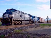 NS 327 with NS 9718 and Conrail 8374 Ingersoll 4/20/04