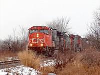 CN 5687 leads 331 on the Stamford sub 12-26-05